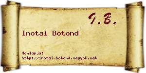 Inotai Botond névjegykártya